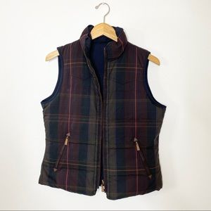RALPH LAUREN reversible puffer vest navy plaid